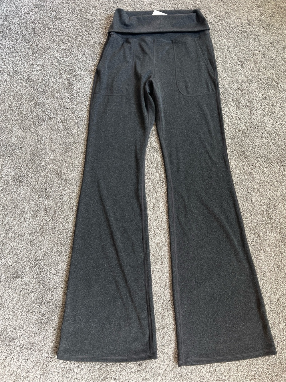HALARA Black Fold-Over Waist Bootcut Pants NWT